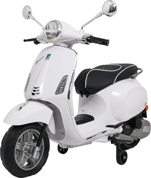 Електричний скутер для дітей Vespa Roma Білий (5903864984675)
