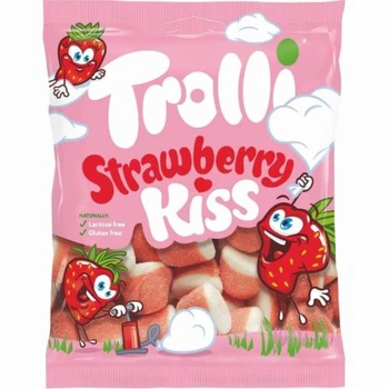 Цукерки желейні Trolli Kiss Strawberry - 150 g