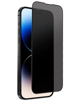 Защитное стекло 5D 180° чёрное для iPhone 14 Pro с функцией приватности