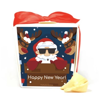 Печиво з передбаченнями «Happy New Year», Санта-Клаус з оленями