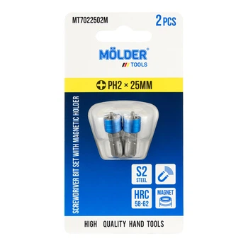 Набор бит Molder с магнитным держателем PH2x25 мм 2 шт (MT7022502M)