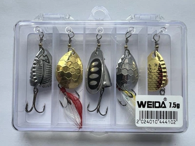Блесна вращающаяся вертушка Weida набор 5шт 7.5 г