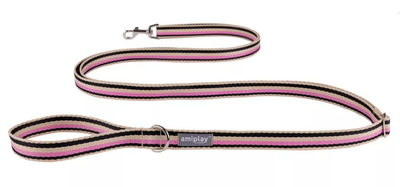 Повідець Amiplay Popular Easy Fix XL Смужки Чорно-рожевий (5907563314214)