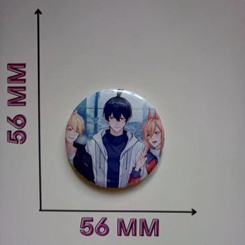 Значок Человек-бензопила Chainsaw Man 5,6 см (16427)