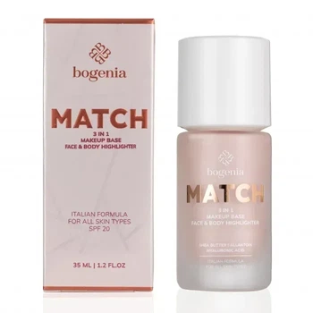 База-хайлайтер під макіяж MATCH 3 in1 Makeup Base,Face&Body Highlighter Bogenia