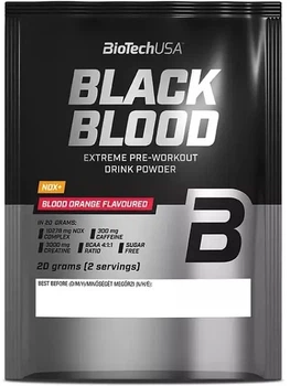 Предтренировочный комплекс Biotech Black Blood NOX+ порошок 20 г Blood Orange (5999076253791)