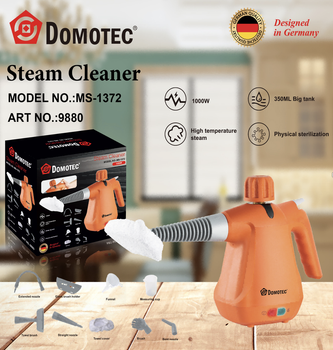 Ручний пароочисник із насадками Domotec MS-1372