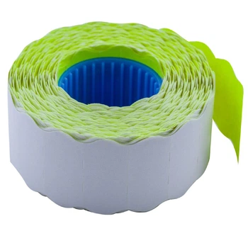 Цінник Buromax 26*12 фігурний 12м 1000шт Жовтий (BM.281202-08)