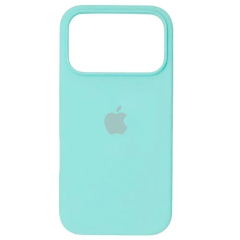 Чехол Fiji Silicone Case для Apple iPhone 17 Pro бампер накладка Soft Touch с микрофиброй Ice Sea Blue