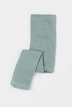 Лосины хлопковые в рубчик для девочки H&M 0890039-003 074-80 см (6-12 months) Зеленый
