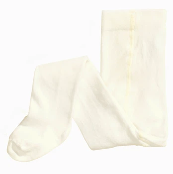Колготки хлопковые однотонные для девочки H&M 0493103-4 050-56 см (0-2 months) молочный