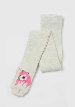 Колготки трикотаж хлопковый с принтом для девочки H&M My Little Pony 0619739-114 098-104 см (2-4 years) Бежевый