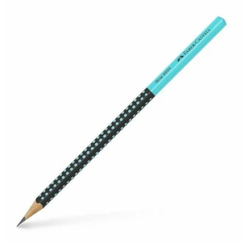 Олівець чорнографітний Faber-Castell Grip 2001 HB, корпус чорно-бірюзовий