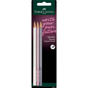 Набір олівців чорнографітних Faber-Castell Sparkle, 3 штуки в блістері
