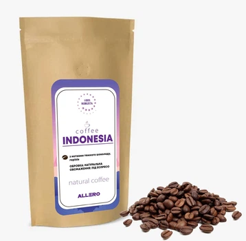 Кава в зернах "Індонезія" 100% Робуста 100 г "ALLERO" 1090-0