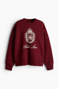 Жіночий світшот H&M 722893-4 XS(160/80) бордовий (2000005081064)