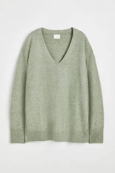 Жіночий пуловер H&M 211546-2 M(170/96) зелений (2115460004)