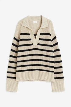 Жіночий пуловер H&M 211439-4 M(170/96) бежевий (2114390004)