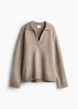 Жіночий пуловер H&M 211588-2 L(175/104) бежевий (2115880005)
