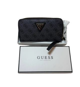 Guess Женский кошелек серого цвета,Женский кошелек GUESS из натуральной экокожи