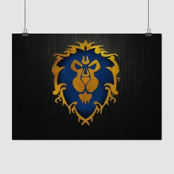 Постер Варкрафт, лого Альянса, Warcraft, A3 30×42 см (id1177)
