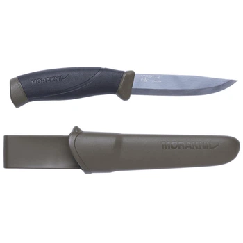 Ніж туристичний 104 мм Morakniv Companion MG 56-58 HRC drop-point Sandvik 12C27 нержавіюча сталь чорний