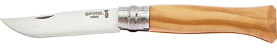 Складной нож Opinel №9 Tradition Luxury 57-58 HRC нержавеющая сталь 12C27 Sandvik светло-коричневый