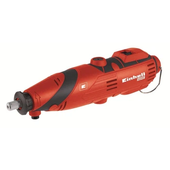 Гравер Einhell TC-MG 135 E Einhell TC-MG 135 E – універсальний інструмент для шліфування, гравіювання, свердління, різання та полірування різних матеріалів. У моделі встановлений електродвигун 135 Вт, який живиться від мережі 230 В. Частота обертання на х
