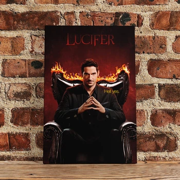 Интерьерная картина Люцифер, сериал, Lucifer, Hell Yes, 42×28 см (id4029)