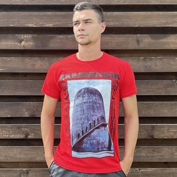 Футболка Rammstein - Zeit (B&C) червона M 00-00012064