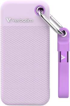 SSD диск Verbatim Pocket SSD 1ТВ USB 3.2 Gen 2 Type-C Purple (23942323228)