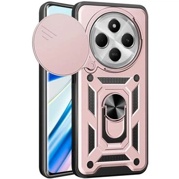 Протиударний броньований чохол із захистом камери для Xiaomi Redmi 14c та Poco C75 Armor Case Keysion pink