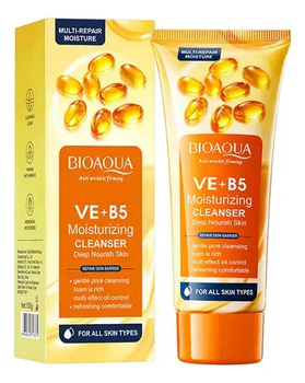 Увлажняющий гель для умывания BIOAQUA Vitamin E+B5 Multi-Repair Moisturizing Cleanser, 100 г (6942349717871)