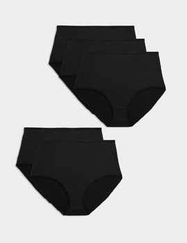 Набор трусиков из микрофибры Marks&Spencer модель Full briefs 14(42) 5 шт black microfibra 0203