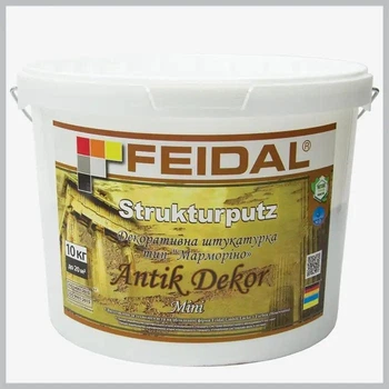 Декоративна акрилова штукатурка Feidal Strukturputz Antik Dekor mini біла 10 кг
