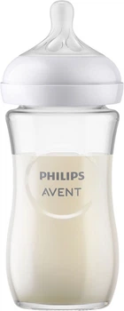Скляна пляшечка для годування Philips AVENT Natural Природний потік 240 мл (SCY933/01)