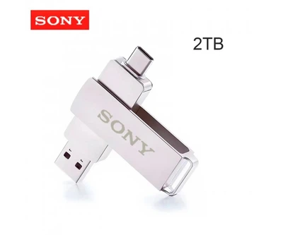 Флеш накопитель-память 2в1 SONY в металлическом корпусе USB3.0 + TYPE-C 2TB 691