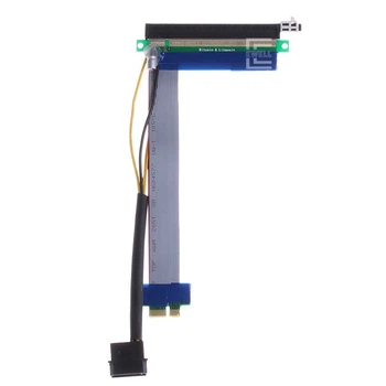 Райзер Ewell Riser Card PCI-E 1X to 16X, шлейф 25 см, Molex, с защелкой (EW016)
