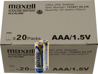 Батарейка Maxell LR03 SHRINK 40 шт