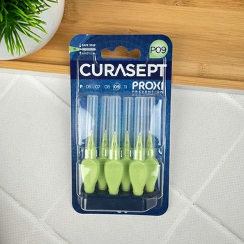 Межзубной ершик Curasept Proxi P09, ISO2 (0,9 мм, салатовый), 6 шт