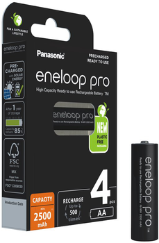 Акумулятор Panasonic Eneloop Pro AA 2500 mAh 4 шт (5410853064152) (955555911888137) - Уцінка