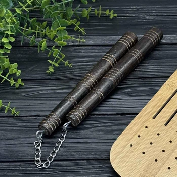 Нунчаки для косплея из натурального дерева