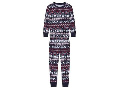 Піжама (кофта+штани) синя унісекс Новорічна Pepperts 146-152см (400011808)