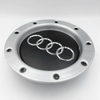 Колпачки (заглушки) в литые диски AUDI (Ауди) 147 мм Чёрные с хром ободком (8d0601165k) CountryMan