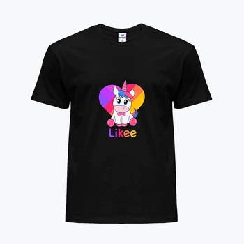 Дитяча футболка Лайк Єдиноріг (Likee Unicorn) (25186-1594) 122-128 см Бавовна Чорний