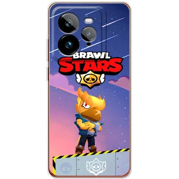 Силиконовый Чехол с Картинкой для Realme GT 7T Принт (Бравл Старс Ворон, Brawl Stars Crow) (65747-ysm018)