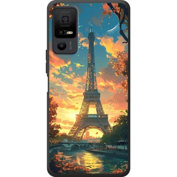 Силиконовый Чехол с Картинкой для TCL 40 NxtPaper 5G Принт (Париж, Эйфелева Башня) (67908-ysm037)
