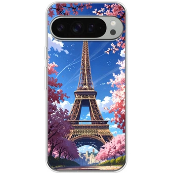 Силіконовий Чохол з Картинкою для Google Pixel 10 Pro XL Принт (Париж, Ейфелева Вежа) (67438-ysm036)