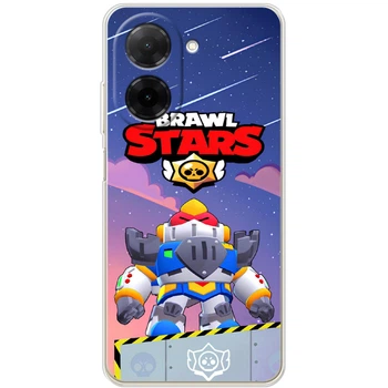 Силиконовый Чехол с Картинкой для Xiaomi Poco C71 Принт (Бравл Старс Вольт, Brawl Stars Surge) (67911-ysm020)