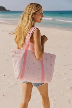 Сумка на блискавці Victoria's Secret Heritage Stripe Tote Bag Рожева Смужка 27094084